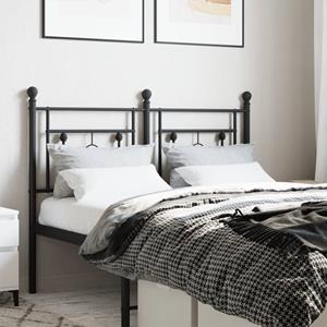 VidaXL Hoofdbord 120 cm metaal zwart