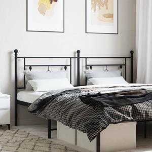 VidaXL Hoofdbord 180 cm metaal zwart