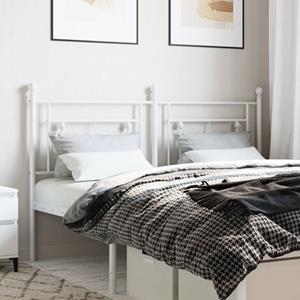 VidaXL Hoofdbord 150 cm metaal wit