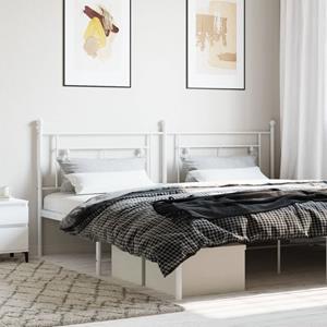 VidaXL Hoofdbord 193 cm metaal wit