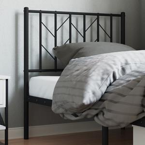 VidaXL Hoofdbord 80 cm metaal zwart