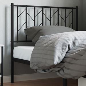 VidaXL Hoofdbord 90 cm metaal zwart