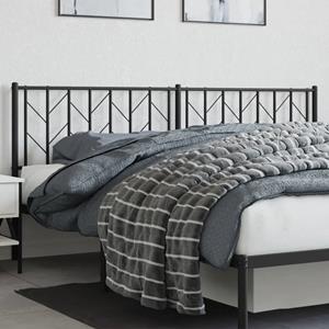 VidaXL Hoofdbord 193 cm metaal zwart