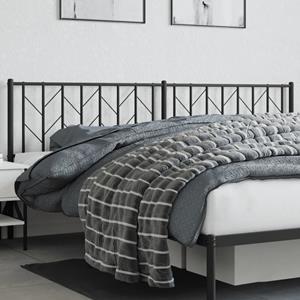 VidaXL Hoofdbord 200 cm metaal zwart