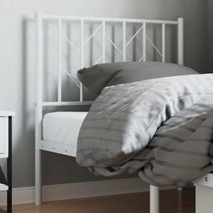 VidaXL Hoofdbord 80 cm metaal wit