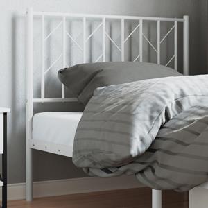 VidaXL Hoofdbord 90 cm metaal wit