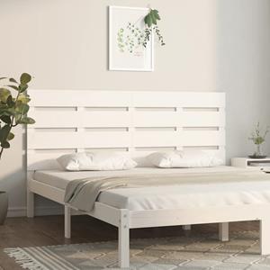 VidaXL Hoofdbord 120x3x80 cm massief grenenhout wit
