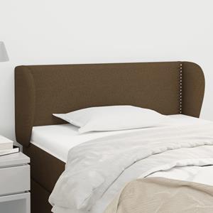 VidaXL Hoofdbord met randen 93x23x78/88 cm stof donkerbruin