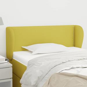 VidaXL Hoofdbord met randen 93x23x78/88 cm stof groen