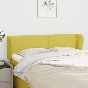 VidaXL Hoofdbord met randen 147x23x78/88 cm stof groen