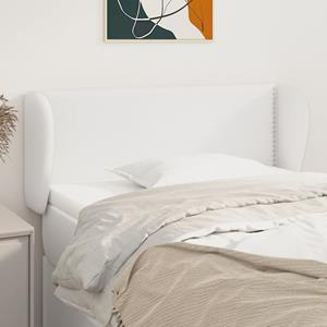 VidaXL Hoofdbord met randen 93x23x78/88 cm kunstleer wit