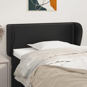 VidaXL Hoofdbord met randen 103x23x78/88 cm kunstleer zwart