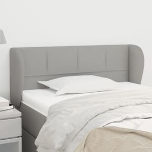 VidaXL Hoofdbord met randen 93x23x78/88 cm stof lichtgrijs