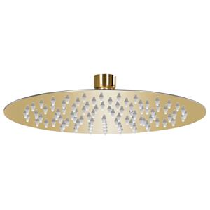 Regendouchekop rond 20 cm roestvrij staal goudkleurig