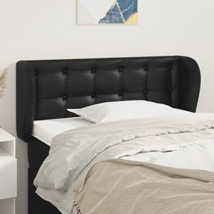 VidaXL Hoofdbord met randen 93x23x78/88 cm kunstleer zwart