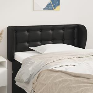 VidaXL Hoofdbord met randen 103x23x78/88 cm kunstleer zwart