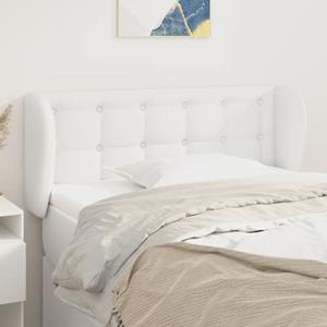 VidaXL Hoofdbord met randen 103x23x78/88 cm kunstleer wit