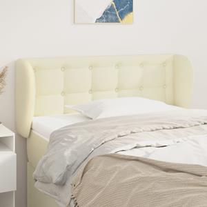 VidaXL Hoofdbord met randen 103x23x78/88 cm kunstleer crèmekleurig