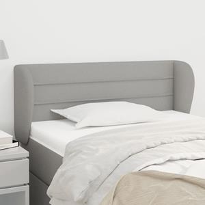 VidaXL Hoofdbord met randen 83x23x78/88 cm stof lichtgrijs