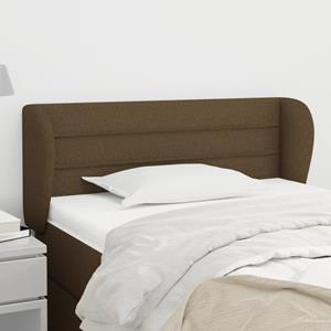 VidaXL Hoofdbord met randen 103x23x78/88 cm stof donkerbruin