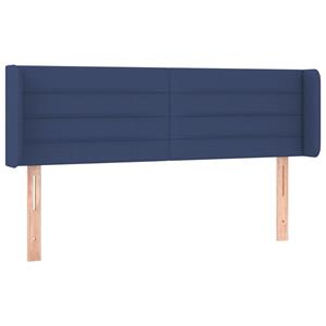 vidaXL Hoofdbord LED 147x16x78/88 cm stof blauw