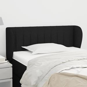 VidaXL Hoofdbord met randen 83x23x78/88 cm stof zwart