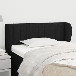 VidaXL Hoofdbord met randen 93x23x78/88 cm stof zwart