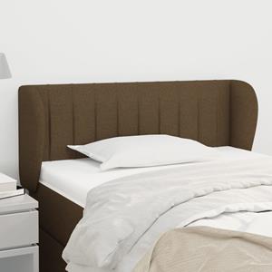 VidaXL Hoofdbord met randen 103x23x78/88 cm stof donkerbruin