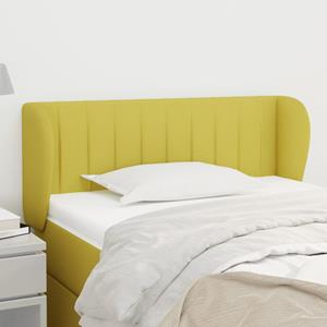 VidaXL Hoofdbord met randen 103x23x78/88 cm stof groen