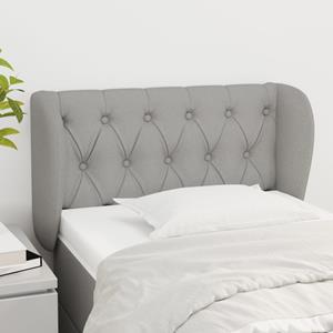 VidaXL Hoofdbord met randen 83x23x78/88 cm stof lichtgrijs