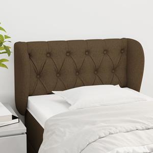 VidaXL Hoofdbord met randen 83x23x78/88 cm stof donkerbruin