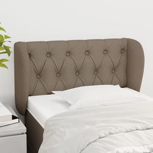 VidaXL Hoofdbord met randen 83x23x78/88 cm stof taupe