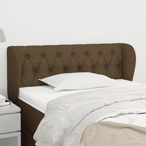 VidaXL Hoofdbord met randen 103x23x78/88 cm stof donkerbruin
