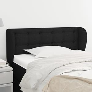 VidaXL Hoofdbord met randen 83x23x78/88 cm stof zwart