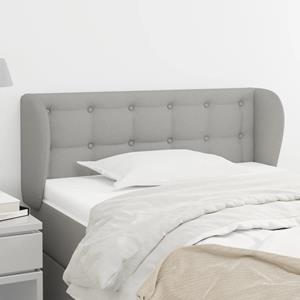 VidaXL Hoofdbord met randen 103x23x78/88 cm stof lichtgrijs