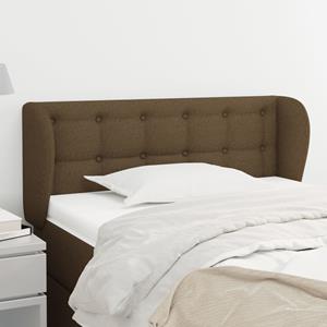 VidaXL Hoofdbord met randen 103x23x78/88 cm stof donkerbruin