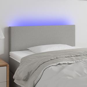 VidaXL Hoofdbord LED 90x5x78/88 cm stof lichtgrijs