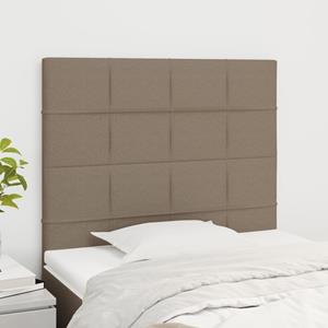 VidaXL Hoofdborden 2 st 100x5x78/88 cm stof taupe