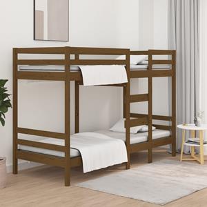 VidaXL Stapelbed massief grenenhout honingbruin 90x200 cm