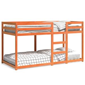 Stapelbed massief grenenhout wasbruin 90x200 cm
