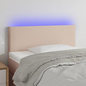 VidaXL Hoofdbord LED 80x5x78/88 cm kunstleer cappuccinokleurig