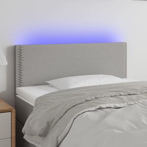 VidaXL Hoofdbord LED 80x5x78/88 cm stof lichtgrijs