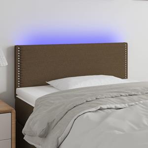 VidaXL Hoofdbord LED 90x5x78/88 cm stof donkerbruin
