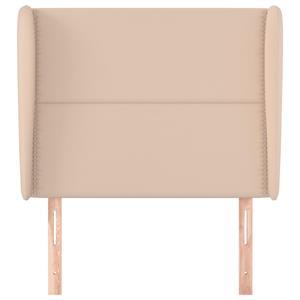 vidaXL Hoofdbord met randen 93x23x118/128 cm kunstleer cappuccinokleur