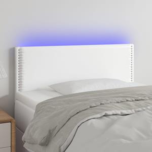 VidaXL Hoofdbord LED 90x5x78/88 cm kunstleer wit