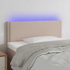 VidaXL Hoofdbord LED 90x5x78/88 cm kunstleer cappuccinokleurig