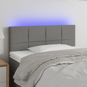 VidaXL Hoofdbord LED 80x5x78/88 cm stof donkergrijs