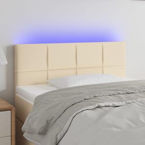 VidaXL Hoofdbord LED 80x5x78/88 cm stof crèmekleurig