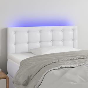 VidaXL Hoofdbord LED 80x5x78/88 cm kunstleer wit