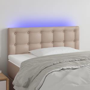 VidaXL Hoofdbord LED 80x5x78/88 cm kunstleer cappuccinokleurig